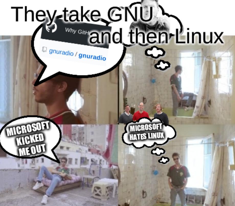 Waiting alone: They take GNU and then Linux; Microsoft kicked me out; Microsoft hates Linux