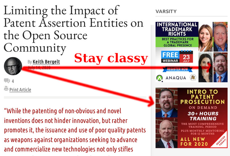 Keith Bergelt: Limiting the Impact of Patent Assertion Entities on the Open Source Community