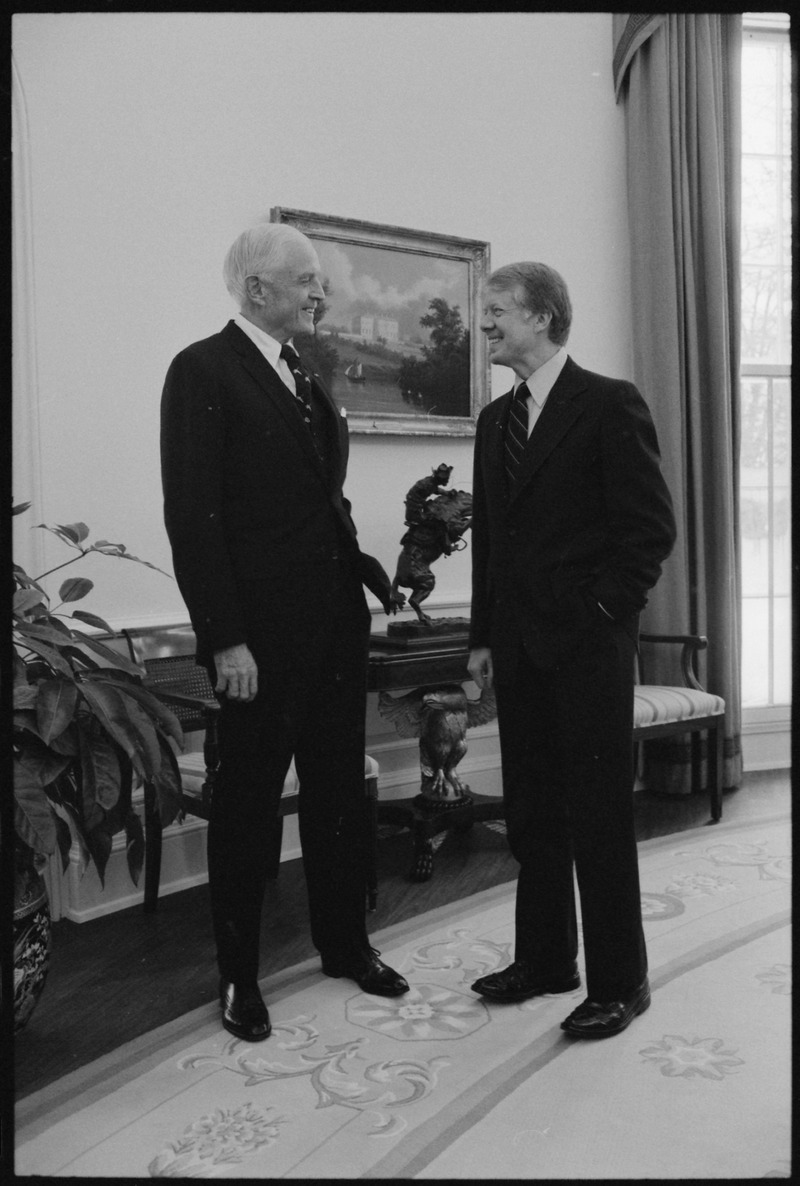 Watson with Jimmy Carter, January 20, 1978 (Public Domain)