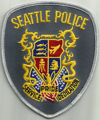 Badge of police in Seattle