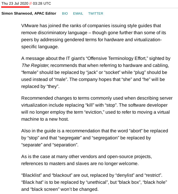 VMware to stop describing hardware as ‘male’ and ‘female’ in new terminology guide