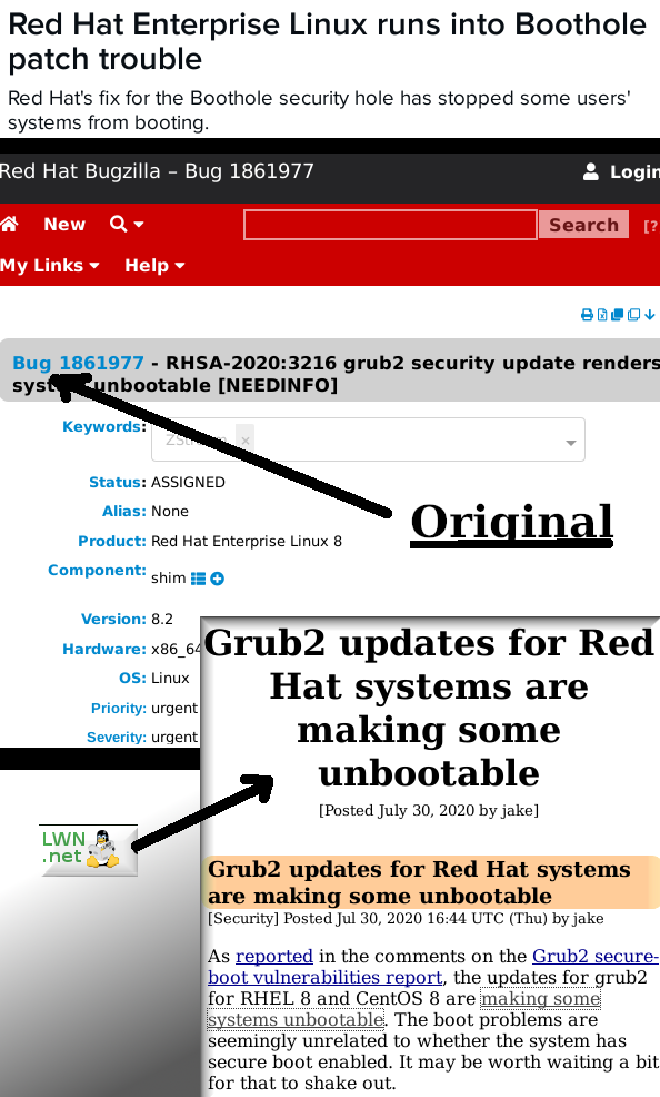 Red Hat won't boot