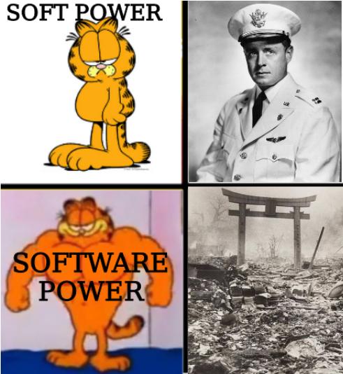 Drake Hotline Bling (Garfield Version): Soft power and software power