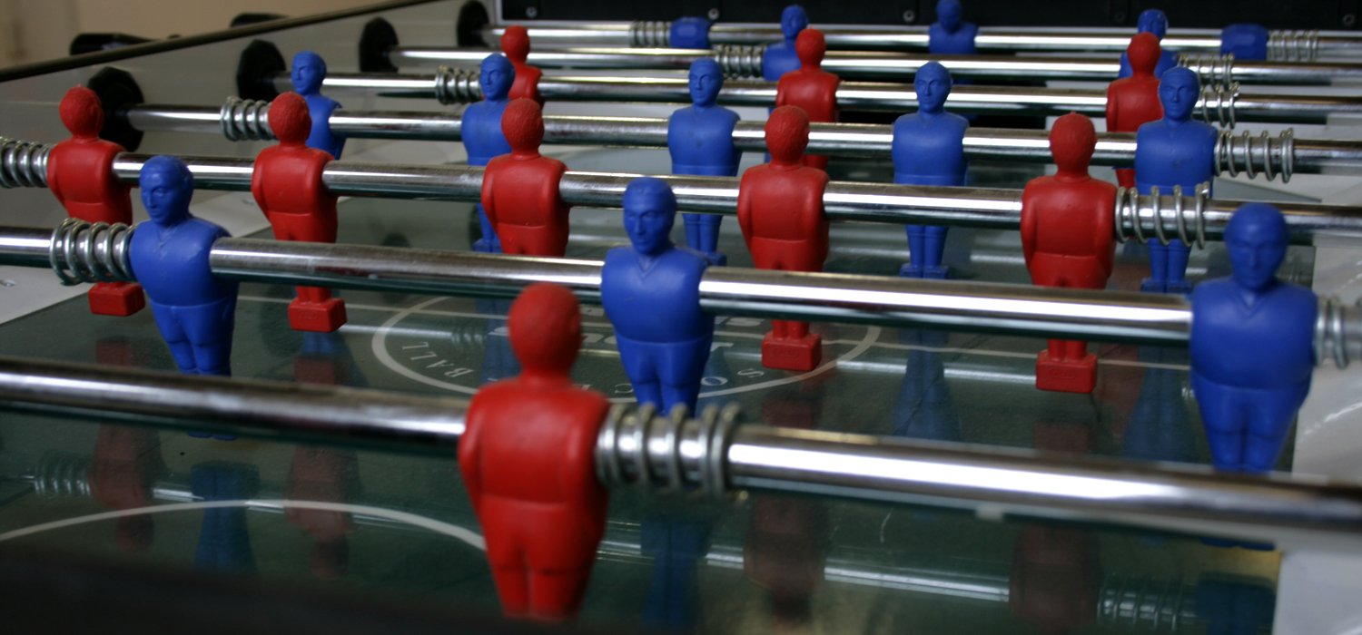 Many men in table football