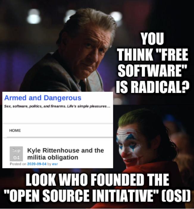ESR: You think 'Free software' is radical? Look who founded the 'Open Source Initiative' (OSI)