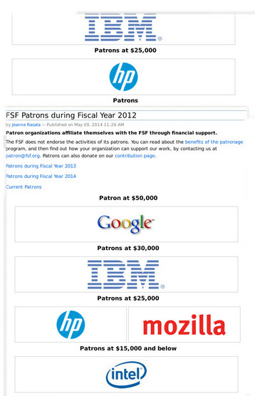 FSF patron IBM