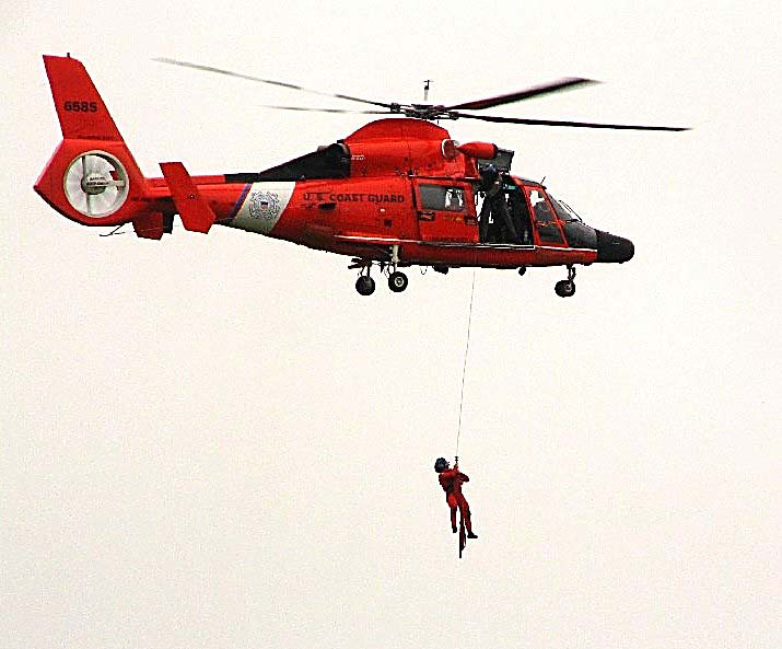 Man and helicopter