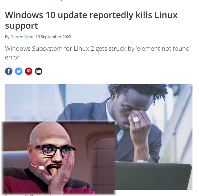 Microsoft loves Linux meme