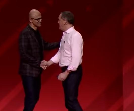 Red Hat Microsoft handshake closer