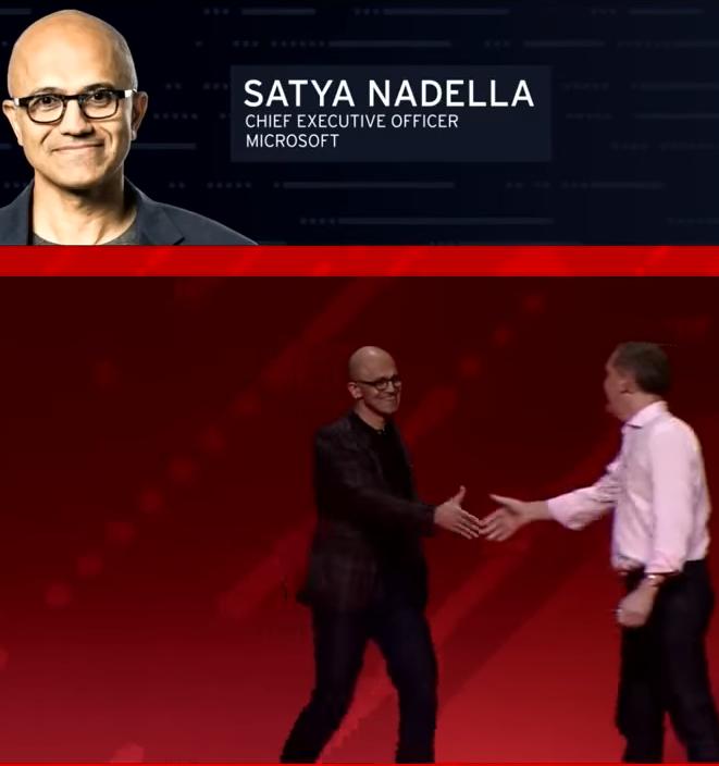 Red Hat Microsoft handshake