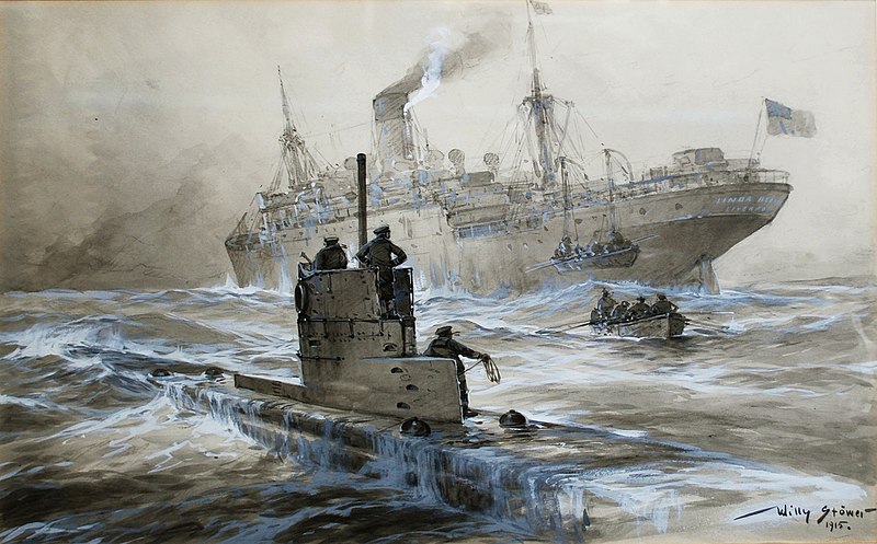Willy Stöwer - Sinking of the Linda Blanche out of Liverpool