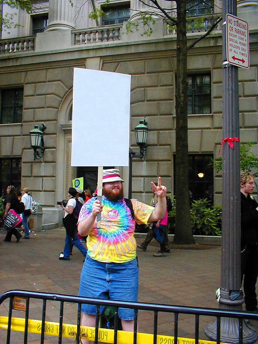 Blank Protest Sign