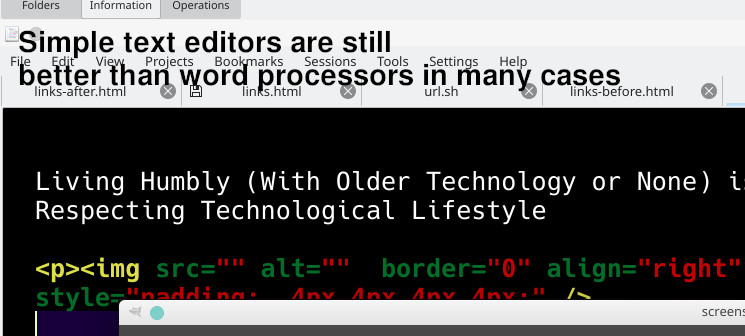 Simple text editors are still better than word processors in many cases