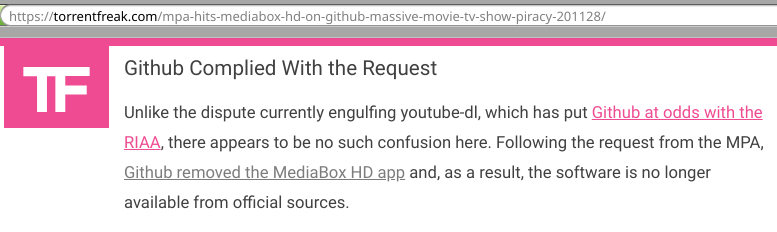 GitHub censorship