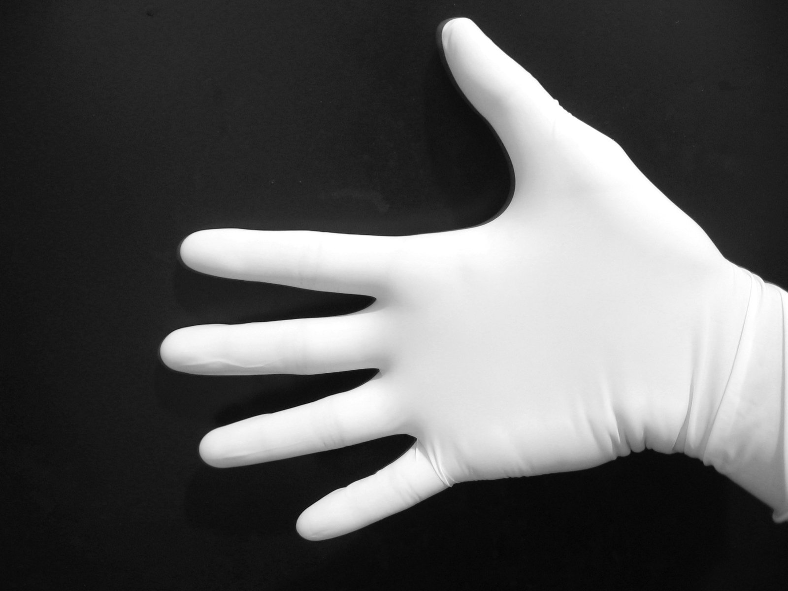 Gloves and hands