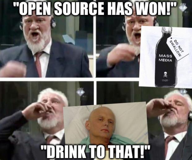 Open Source has won! Drink to that!