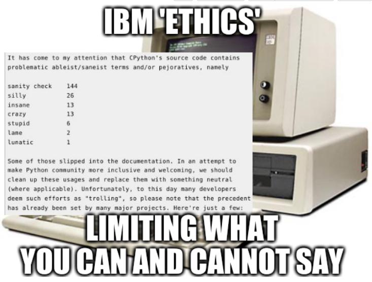 IBM 'ethics': Limiting what you can and cannot say