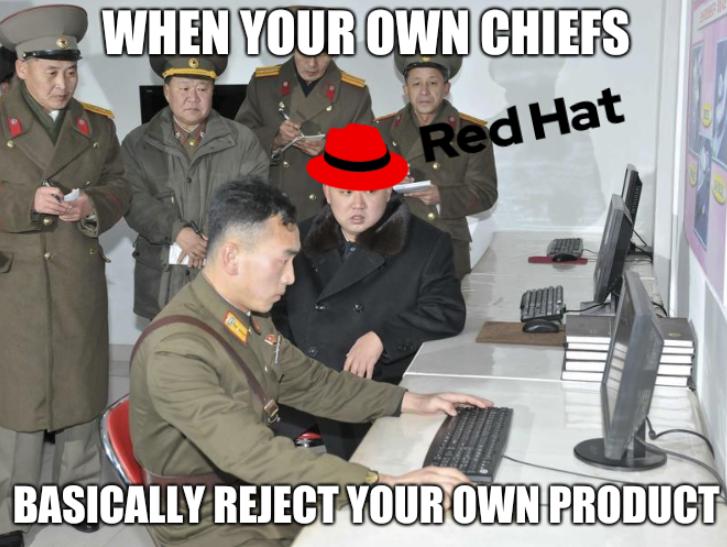 When your own chiefs; Basically reject your own product