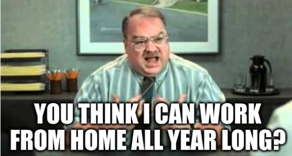 You think I can work from home all year long?