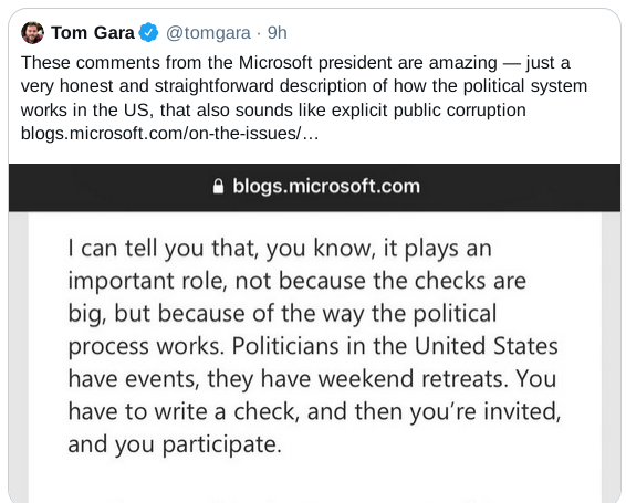 Microsoft on politics