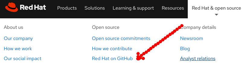 Red Hat at GitHub