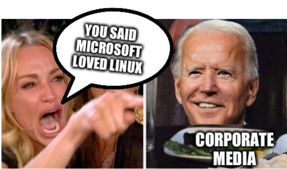 Woman Yelling at Biden Cat: You said Microsoft loved Linux