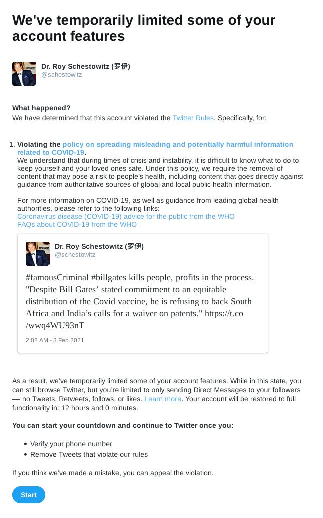 Bill Gates Twitter censorship