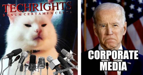 Smudge and Biden Template: Corporate media