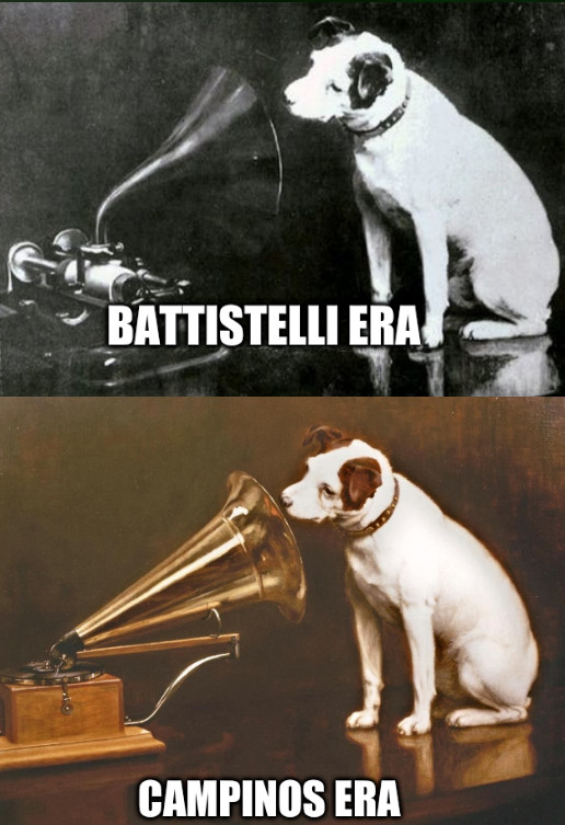 Master's voice/His master's voice: Battistelli Era, Campinos Era