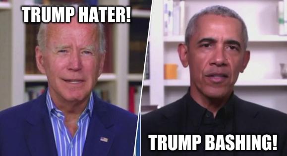 Joe Biden and Obama: Trump hater! Trump bashing!