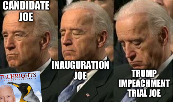 Sleepy Biden/Biden Head: Candidate Joe, Inauguration Joe, Trump impeachment trial Joe