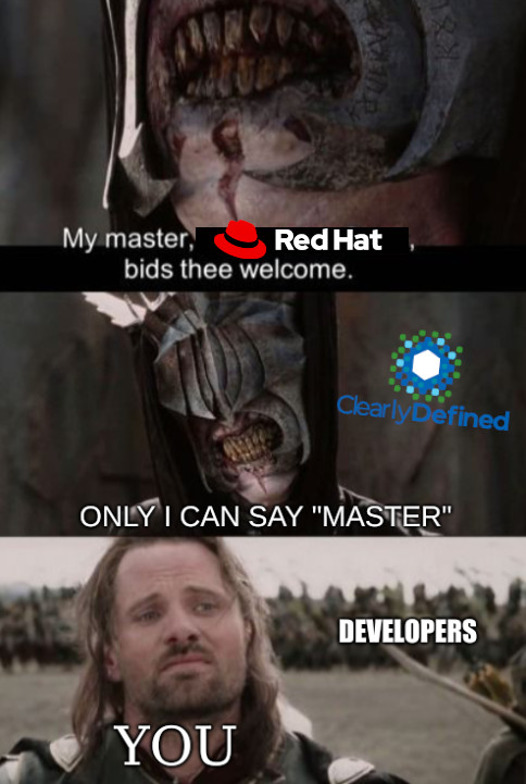 My Master Welcomes You: Developers, Only I can say 'master'