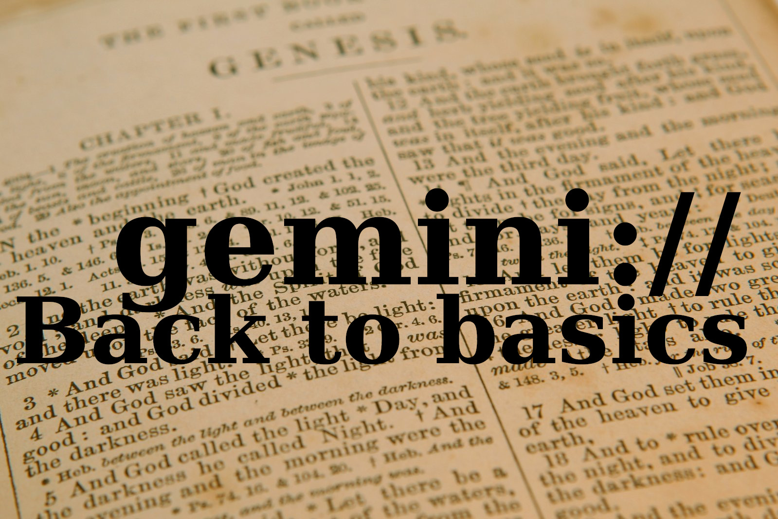 Back to basics: gemini://