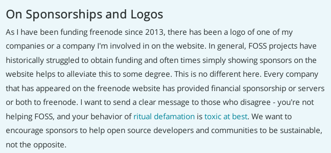 Freenode on logos