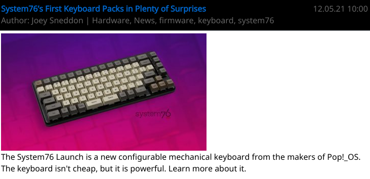 System76 keyboard