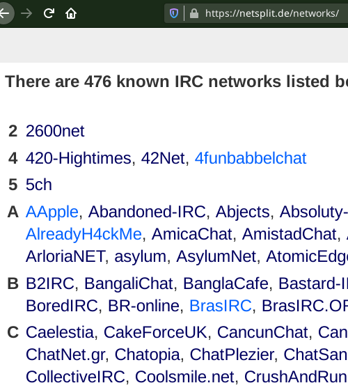IRC networks