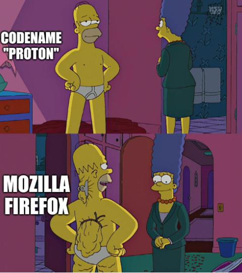 Homer Simpson's Back Fat: Mozilla Firefox, codename 'Proton'