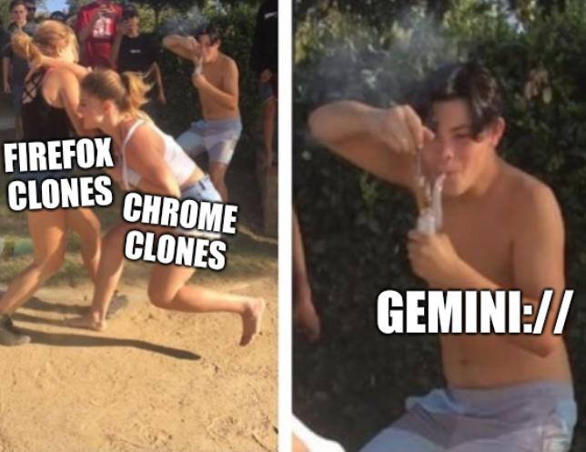 Firefox clones, Chrome clones, Gemini://