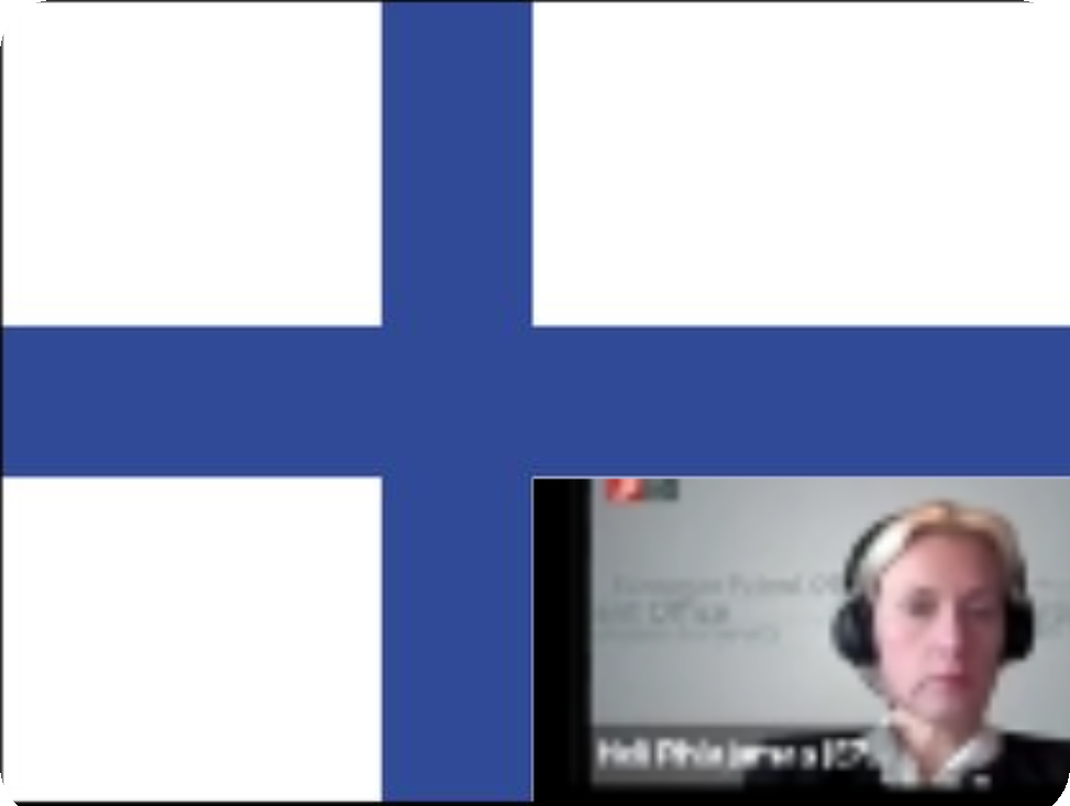 Heli Pihlajamaa and flag of Finland