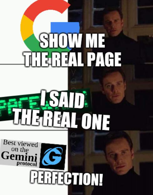 Show me the real page; I said the real one; Perfection