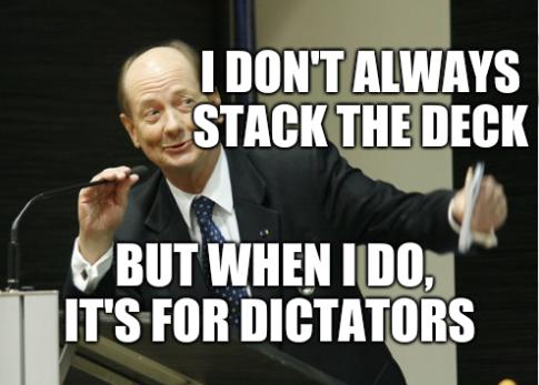 Martti Enäjärvi: I don't always stack the deck; but when I do, it's for dictators