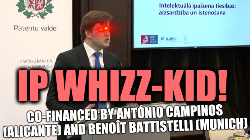 IP whizz-kid, co-financed by António Campinos (Alicante) and Benoît Battistelli (Munich)