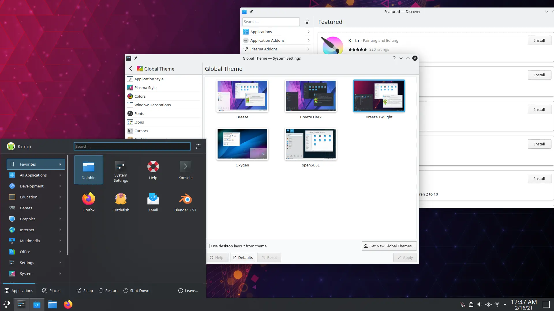 KDE screenshot