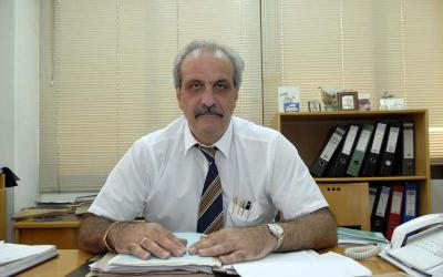 Spyros Kokkinos in his office