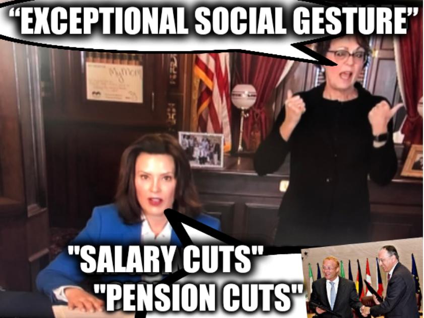 'Salary cuts'/'Pension cuts' as  “Exceptional Social Gesture”