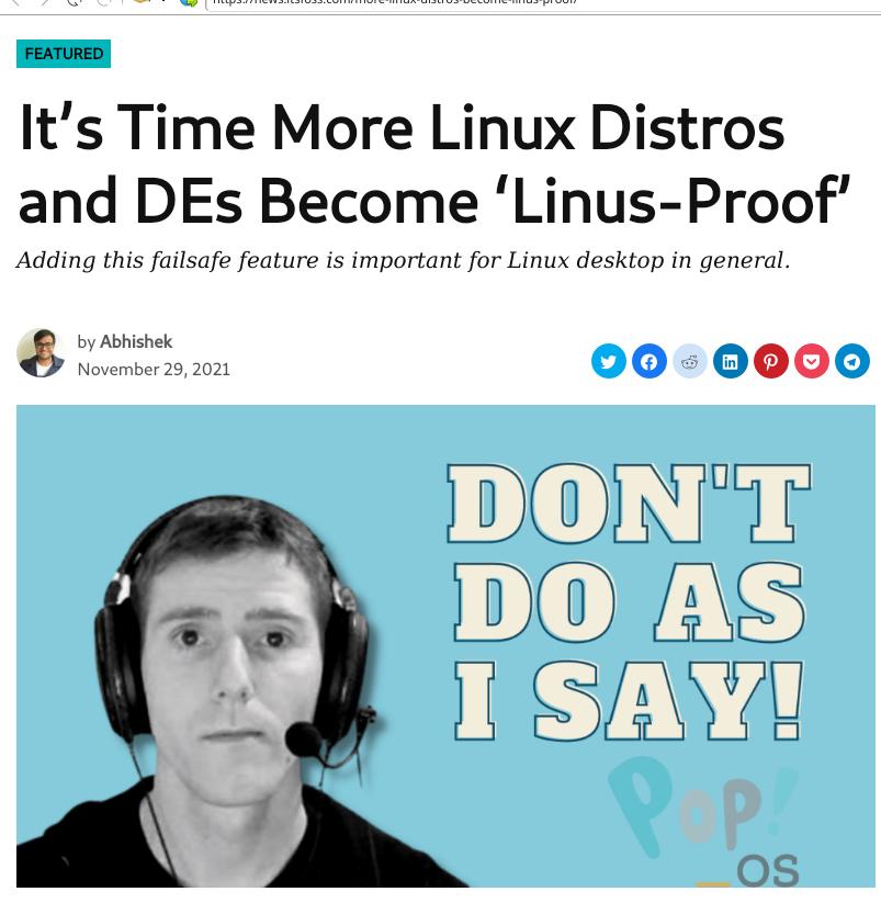 It’s Time More Linux Distros and DEs Become ‘Linus-Proof’