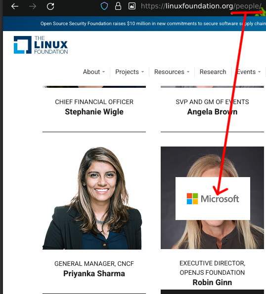 Microsoft in Linux Foundation management