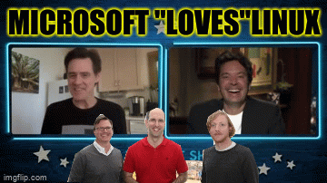 Laughter video: Zemlin love/Microsoft 'loves' Linux