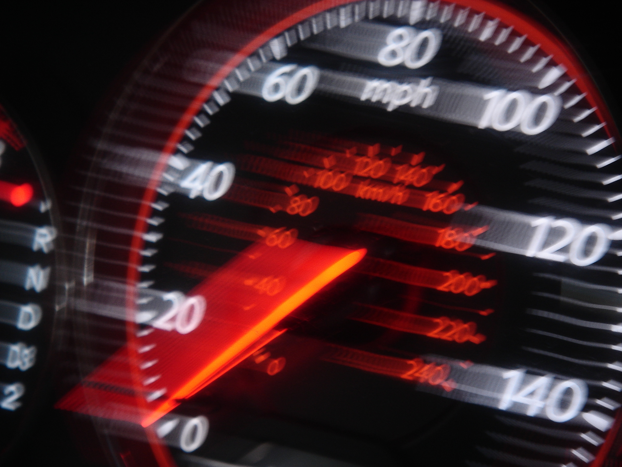 Analogue speed display