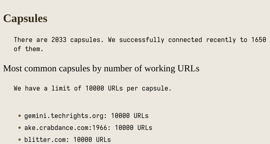 Gemini has 2033 capsules